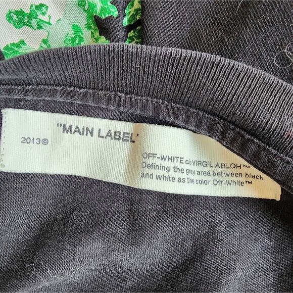 MAIN LABEL BLACK GREEN TEE SIZE XS (OVERSIZED SEE MEASUREMENTS) - Picture 4 of 8